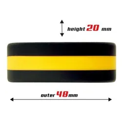Beast Rings Cockring silicone Beast Ring 36mm Noir-Jaune